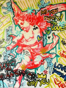Mirko Blum - „only u“  100x70 cm Acryl auf Leinwand