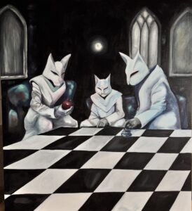 „The dark 3“ 200cm x 200cm Öl auf Leinwand